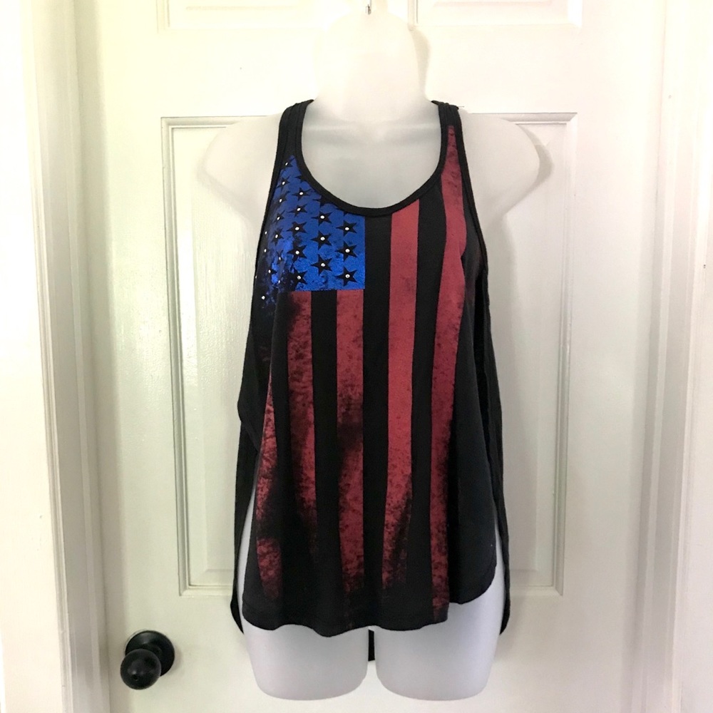 GUESS AMERICAN FLAG TANK